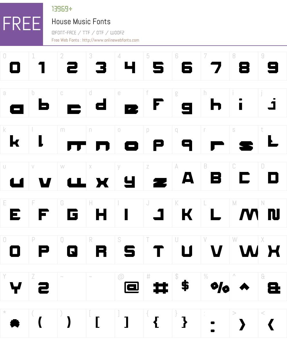 House Music Font Screenshots