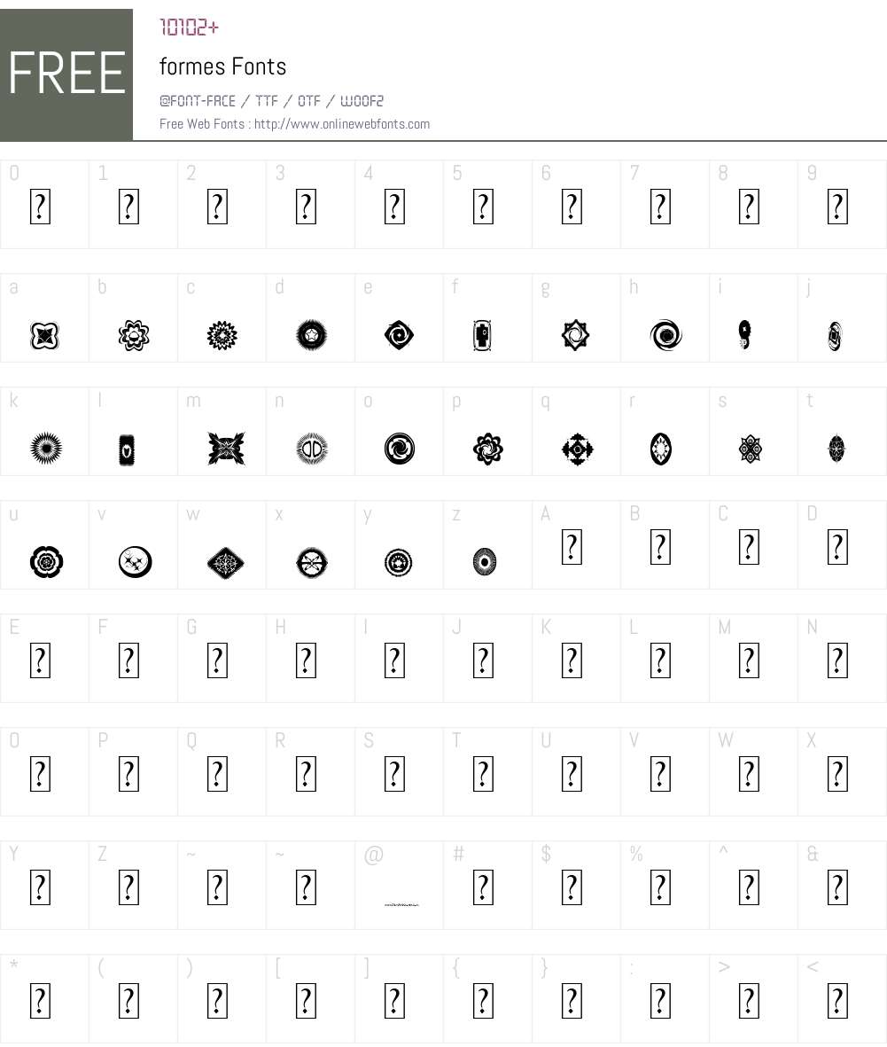 formes Font Screenshots