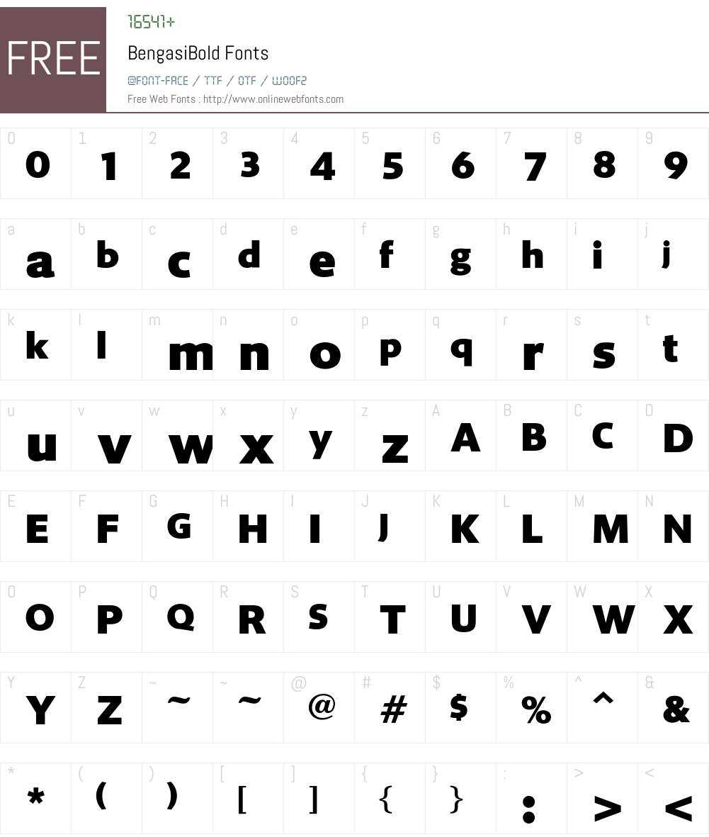 BengasiBold Font Screenshots