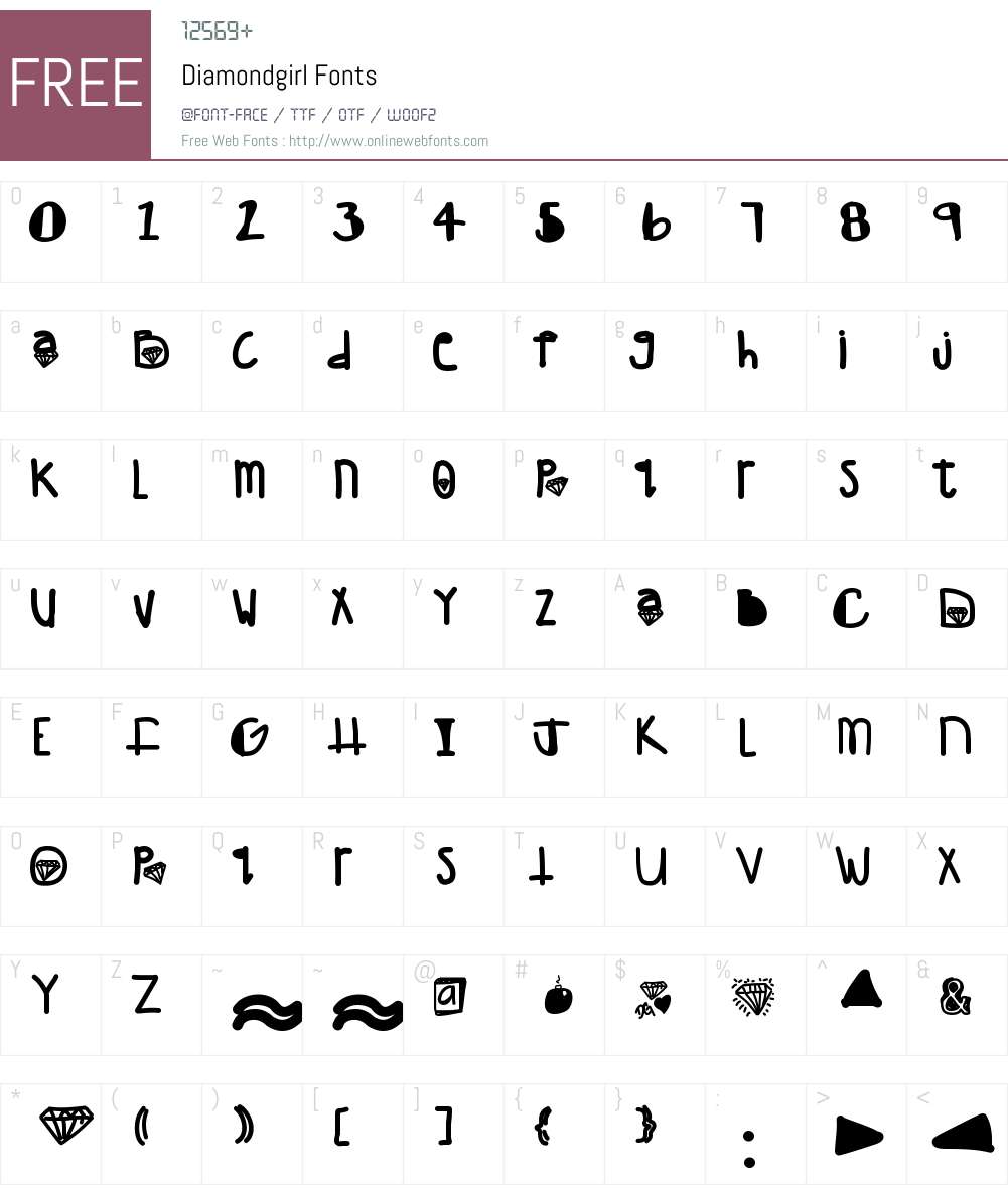 Diamondgirl Font Screenshots