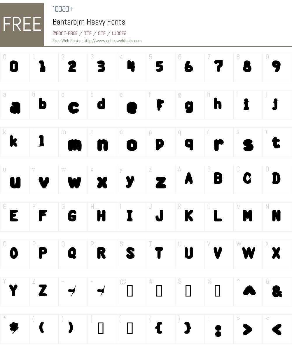 Bantarbjrn Font Screenshots