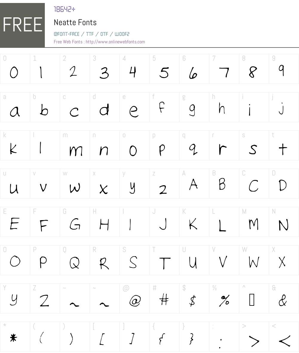 Neatte Font Screenshots