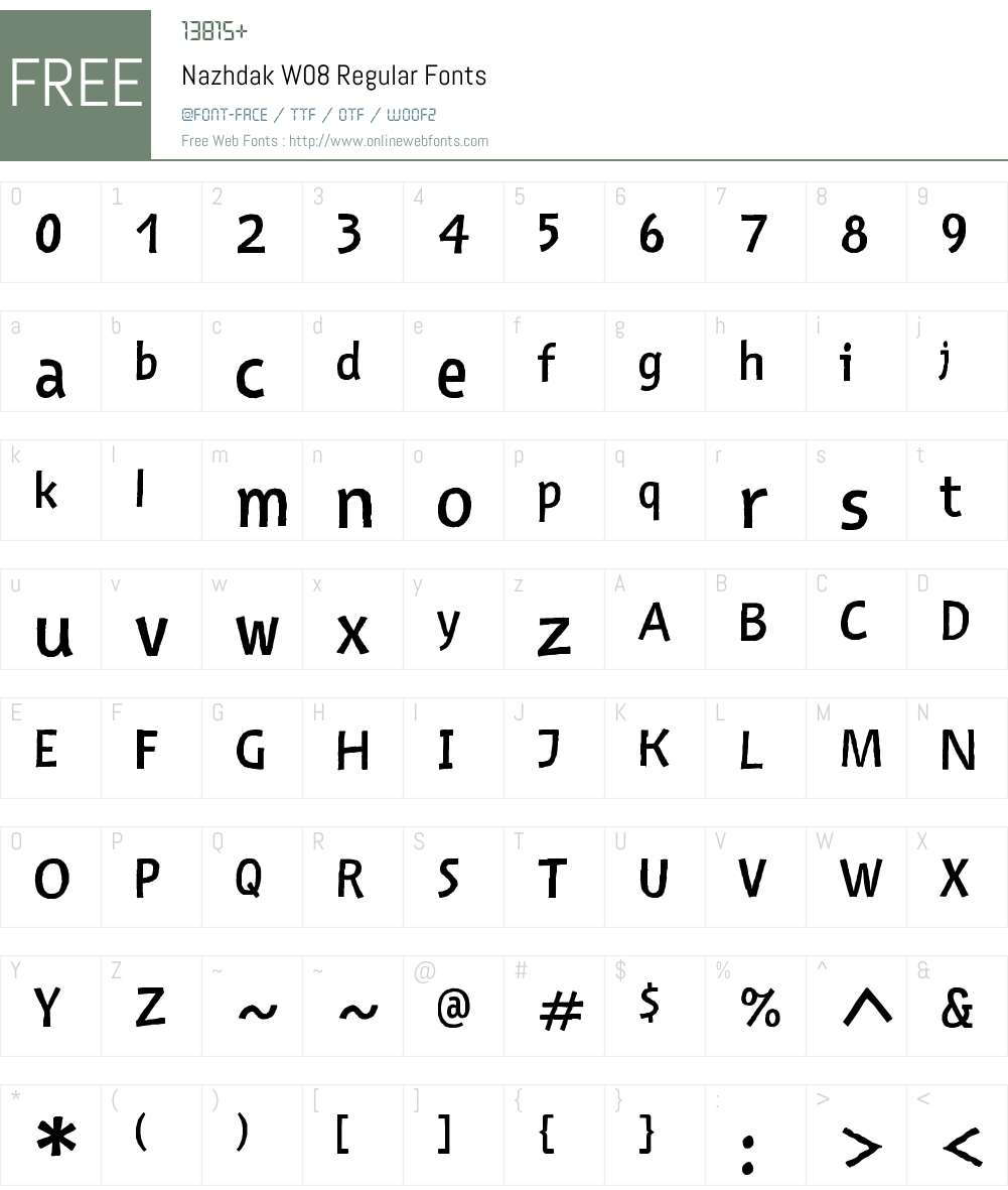 Nazhdak Font Screenshots