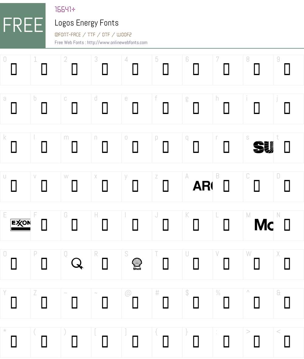 Logos Font Screenshots