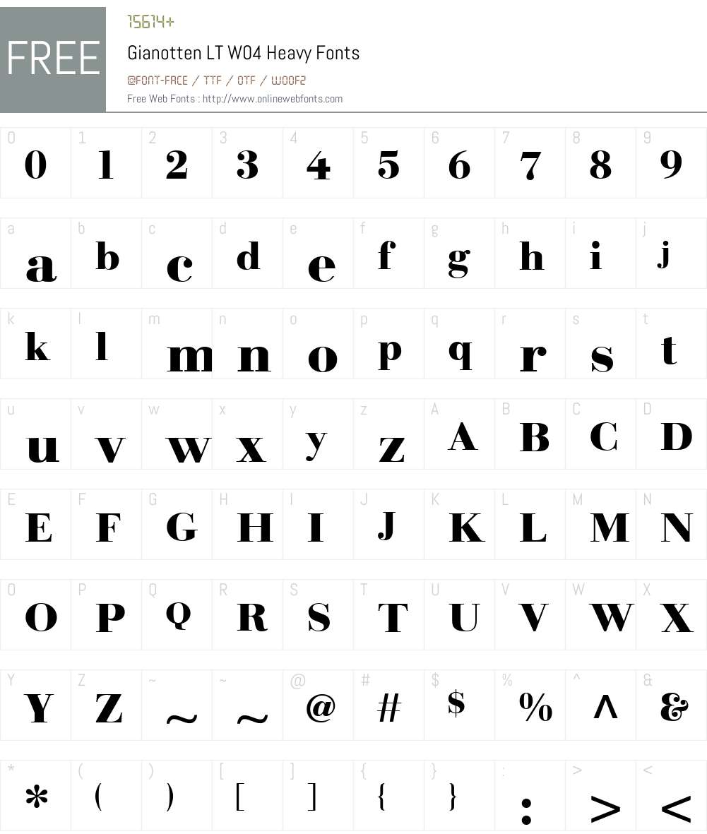 Linotype Gianotten Font Screenshots