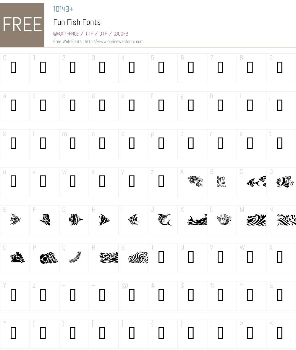 Fun Fish Font Screenshots