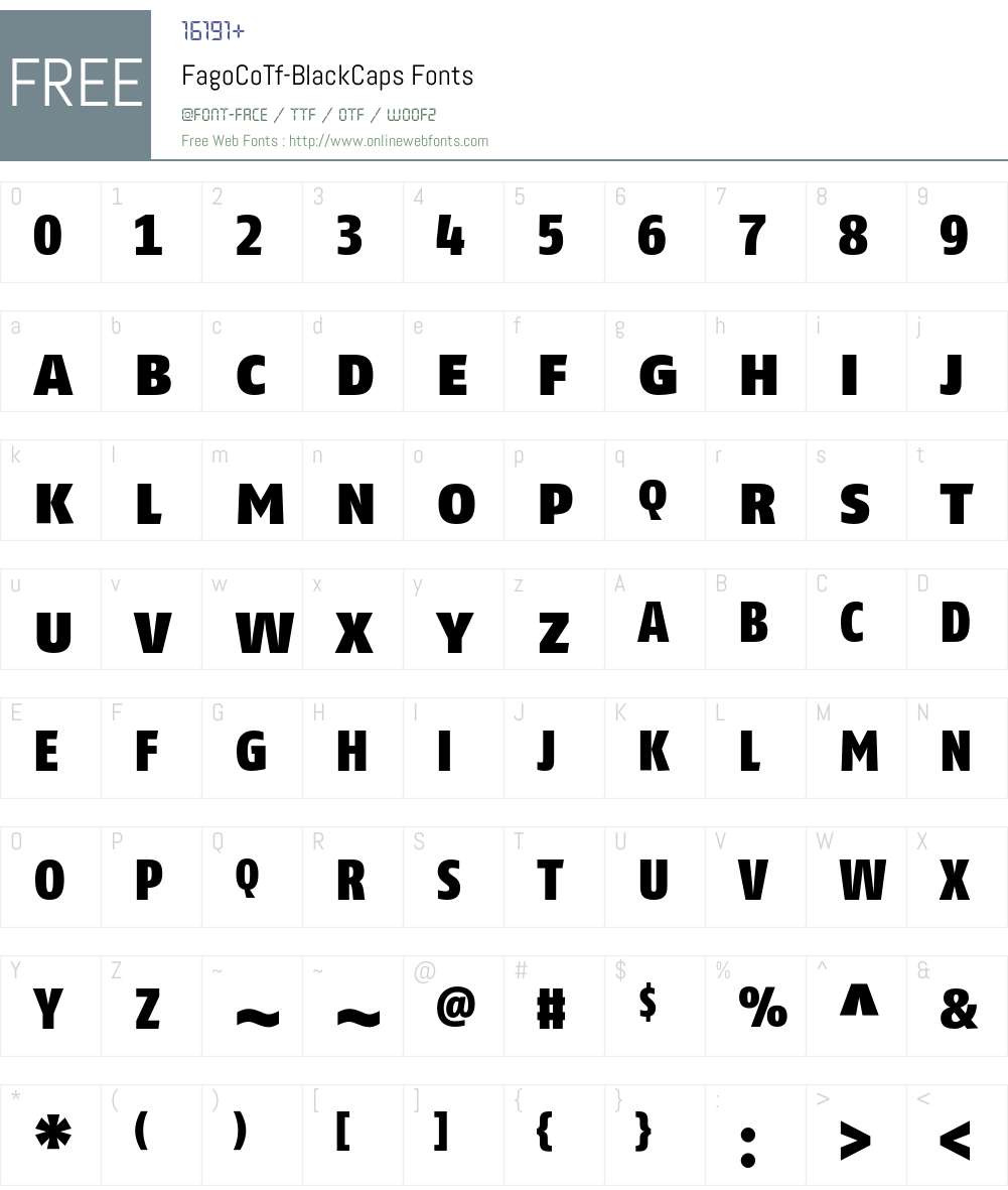 FagoCoTf Font Screenshots