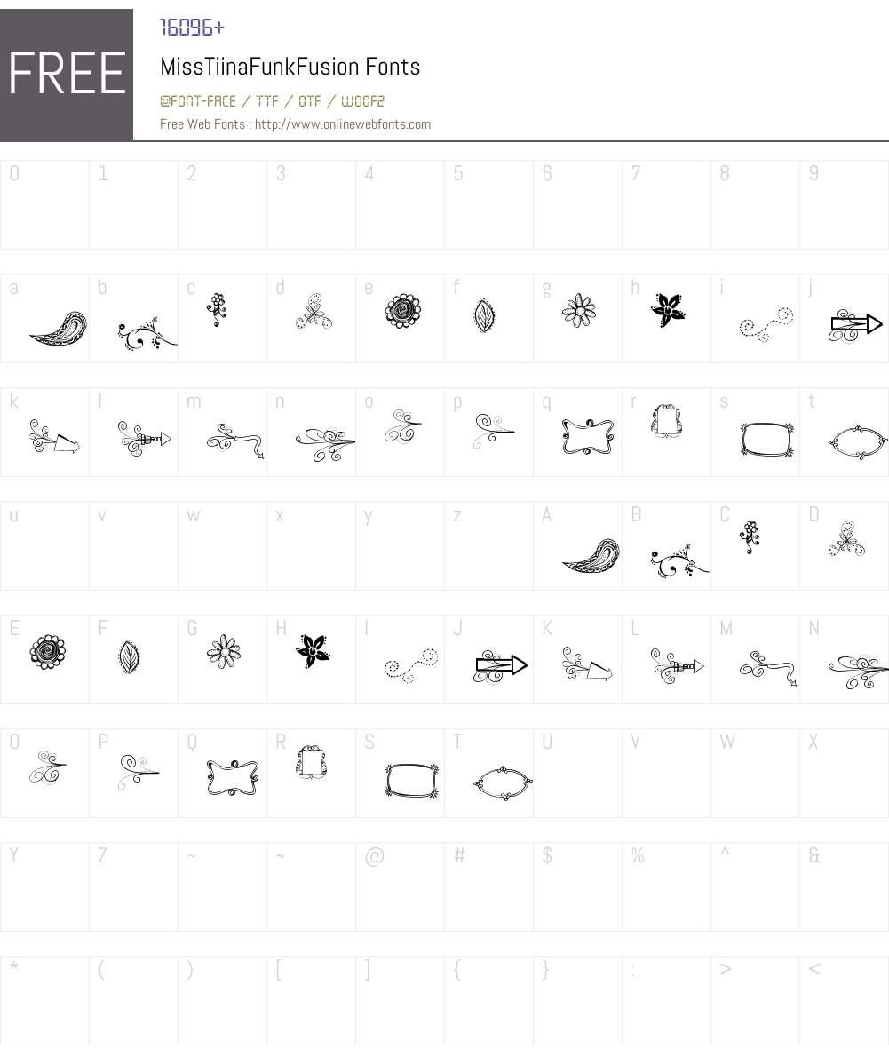 MissTiinaFunkFusion Font Screenshots