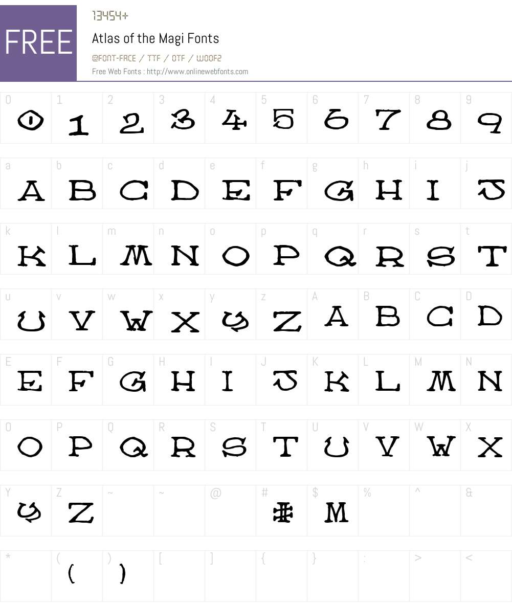 Atlas of the Magi Font Screenshots