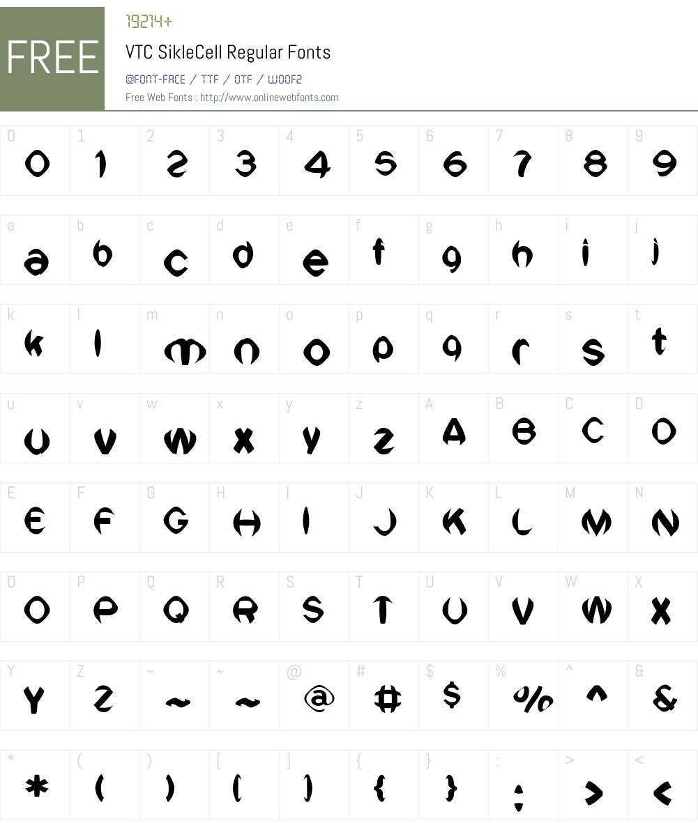 VTC SikleCell Font Screenshots