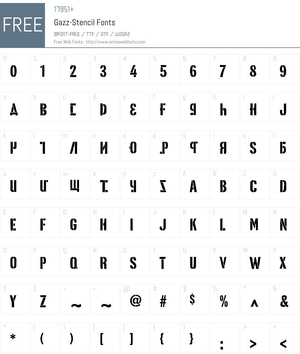 Gazz Font Screenshots