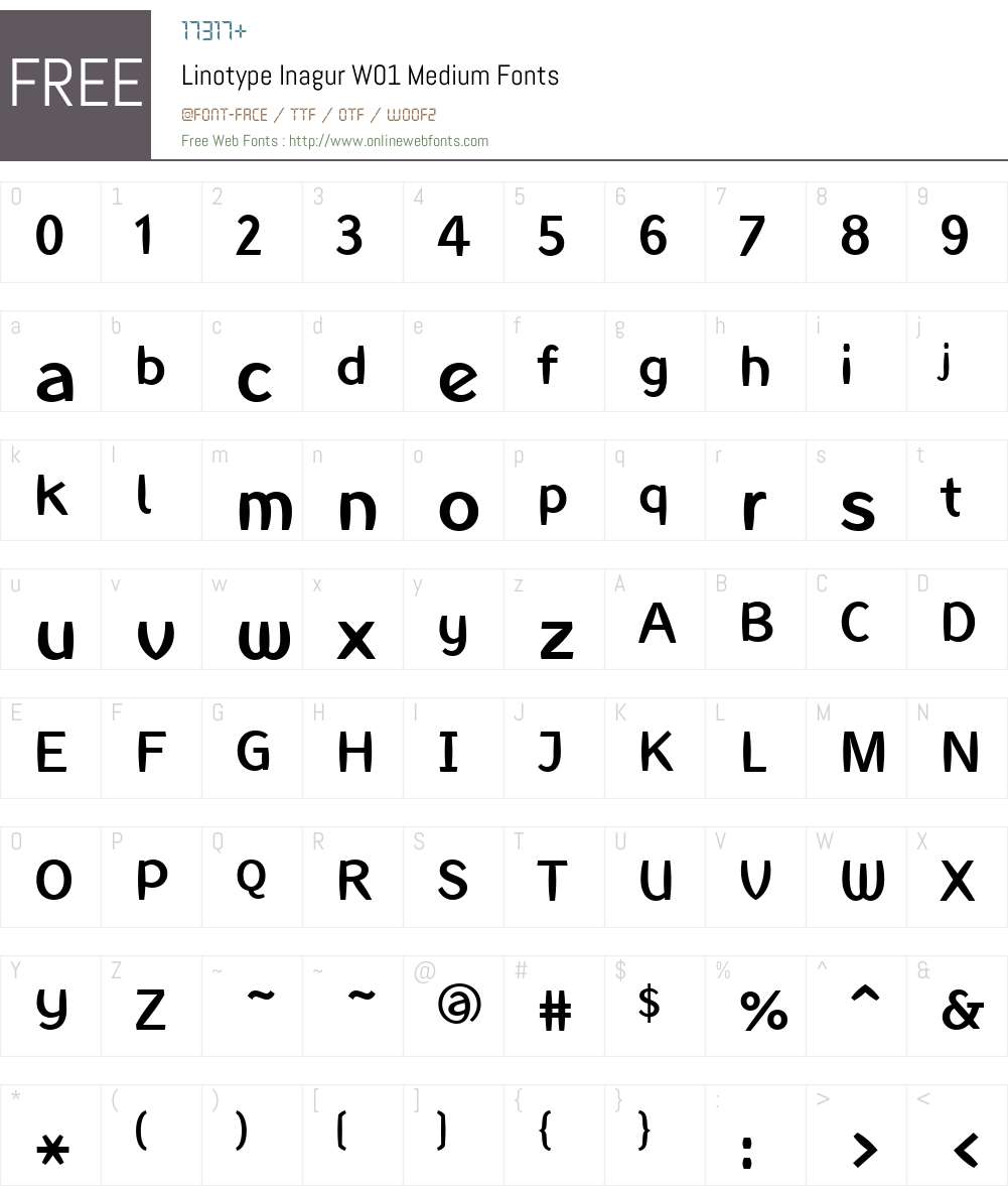 LinotypeInagurW01-Medium Font Screenshots