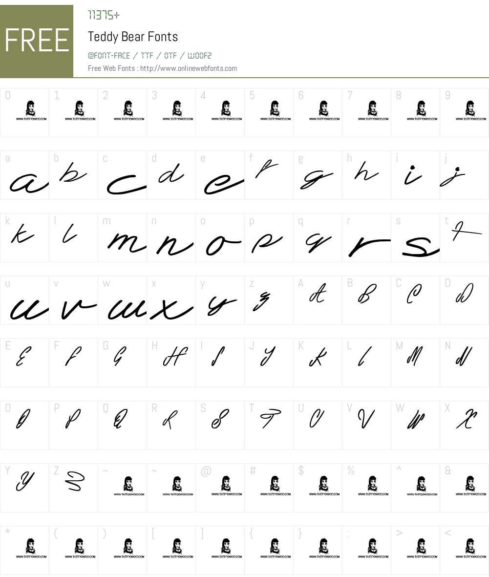 Teddy Bear Font Screenshots