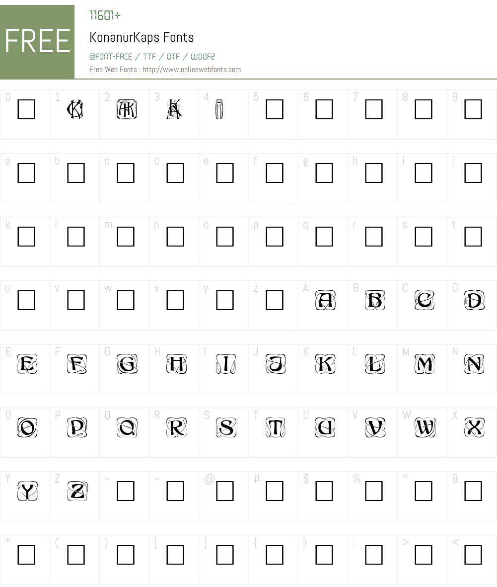 KonanurKaps Font Screenshots