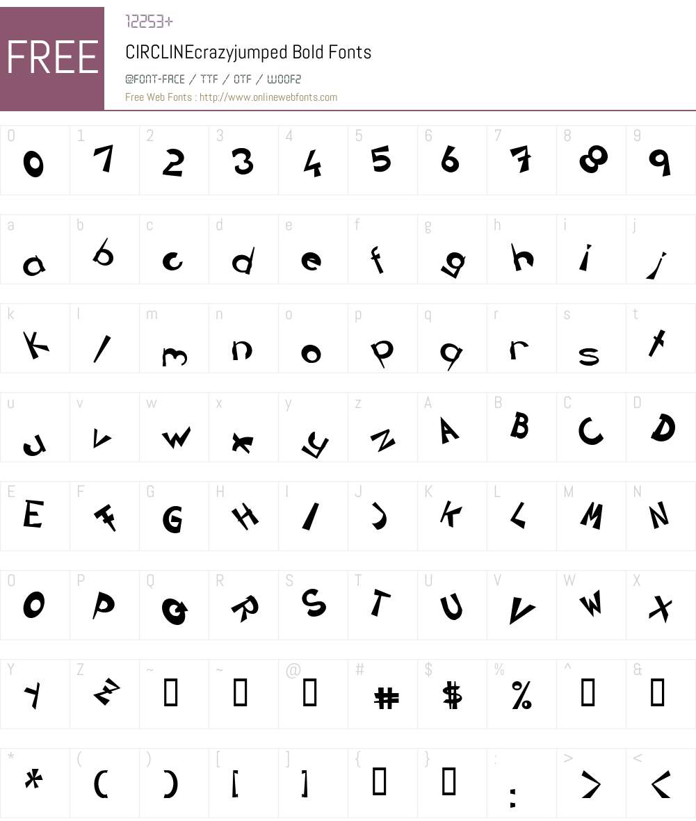 CIRCLINEcrazyjumped Font Screenshots