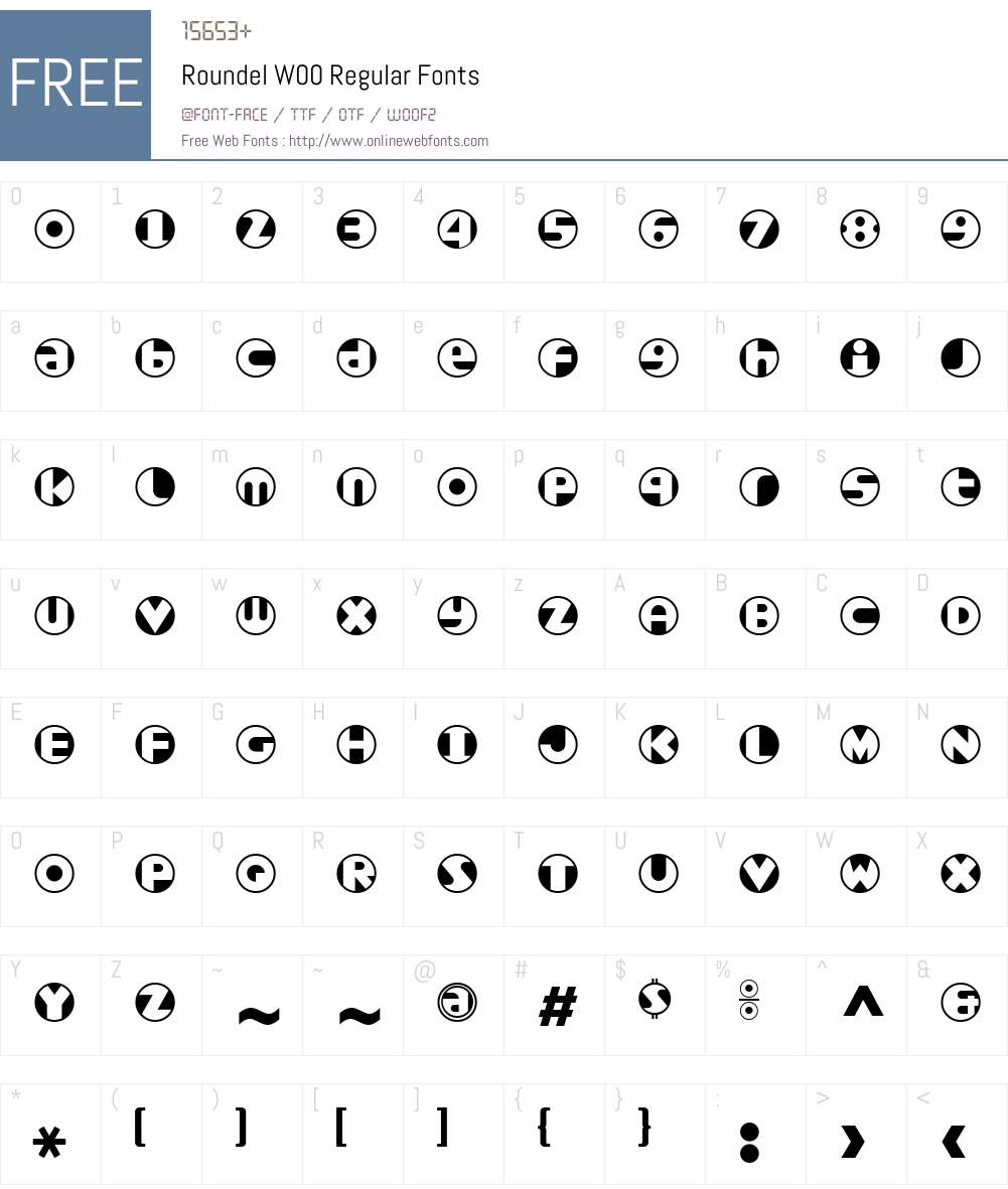 Roundel Font Screenshots