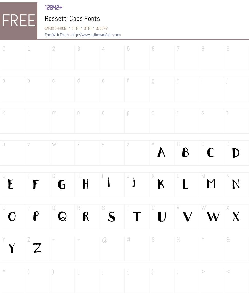 Rossetti Caps Font Screenshots