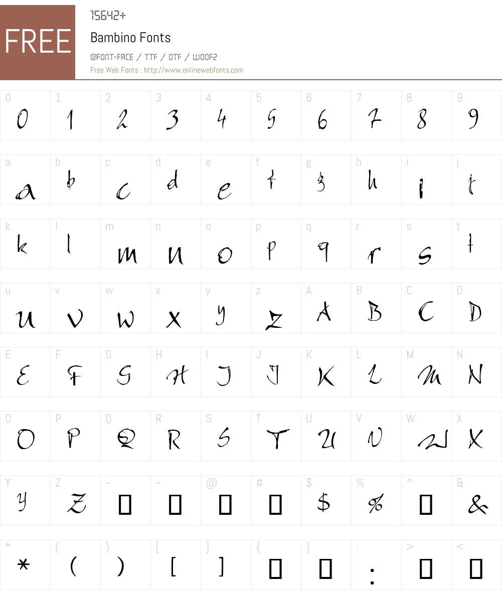 Bambino Font Screenshots
