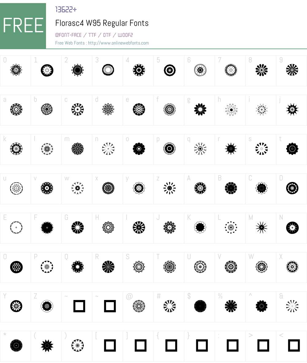Florasc4 Font Screenshots