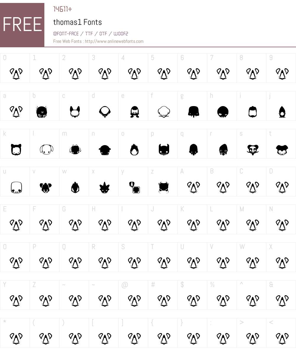 thomas1 Font Screenshots