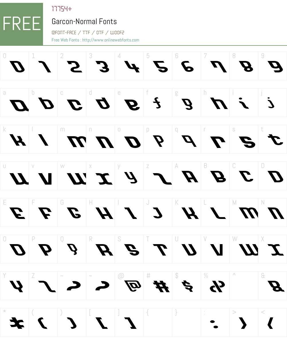 Garcon Font Screenshots