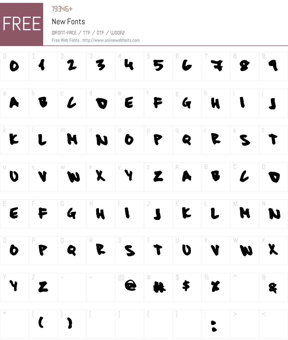 New Font Screenshots