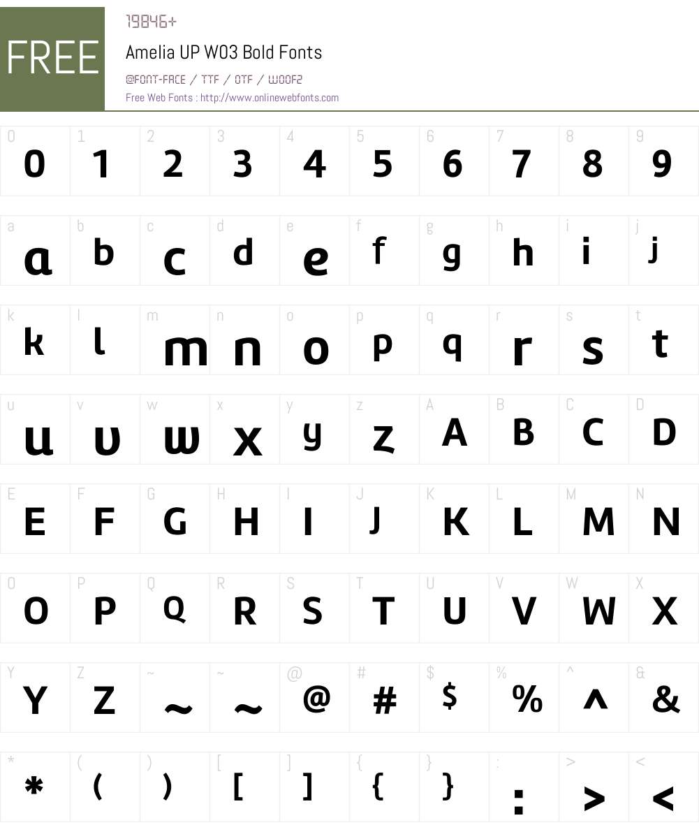 Amelia Font Screenshots