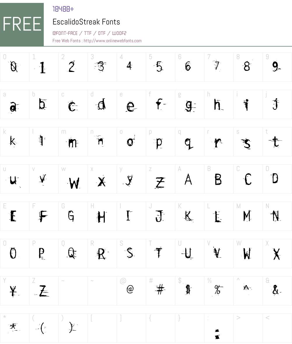 Escalido Font Screenshots