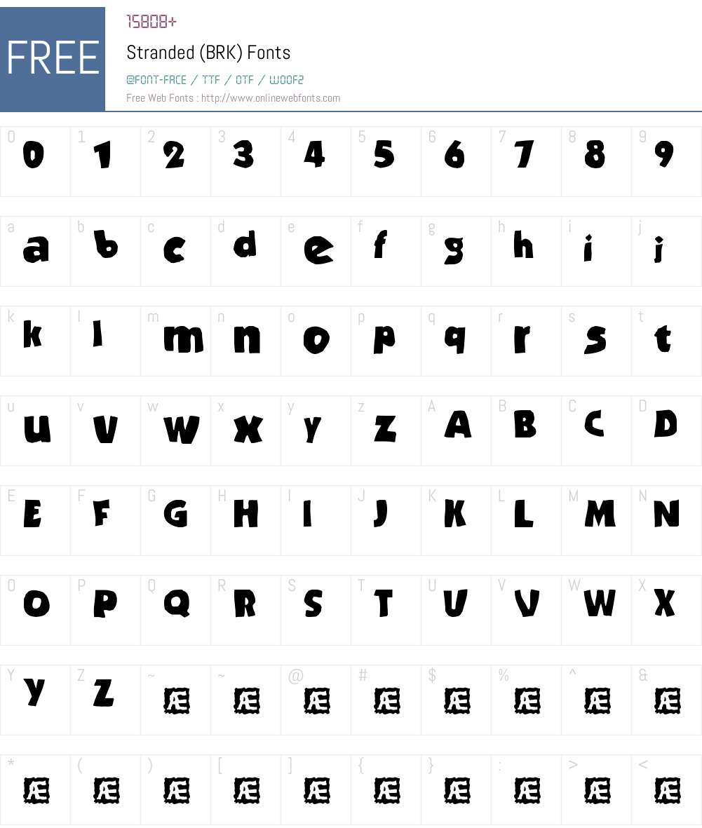 Stranded (BRK) Font Screenshots