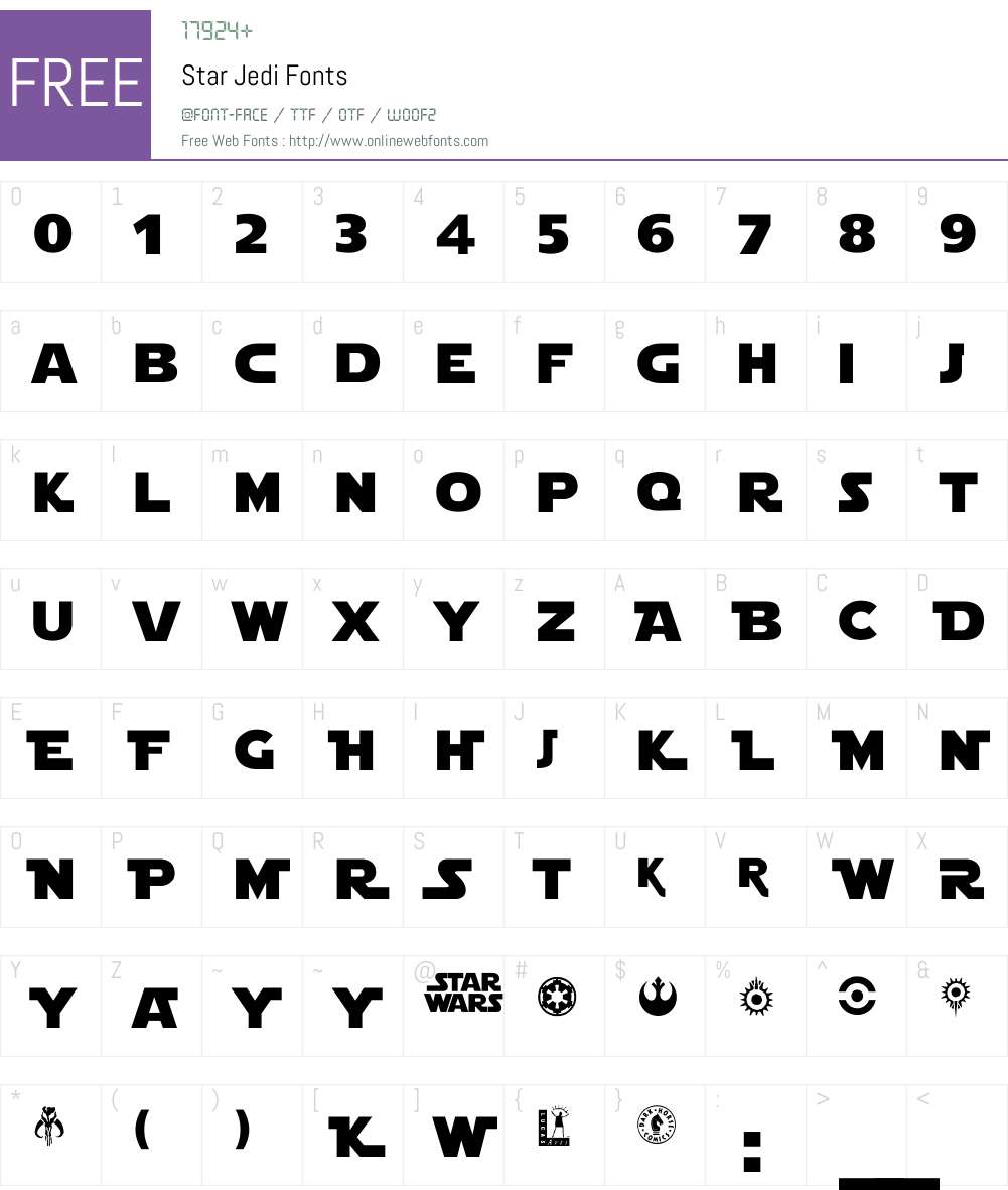 Star Jedi V1 2.16 Fonts Free Download