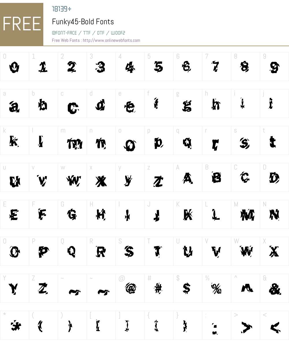 Funky45 Font Screenshots