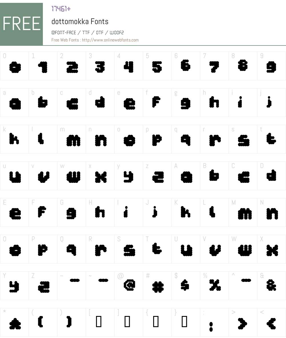 dottomokka Font Screenshots