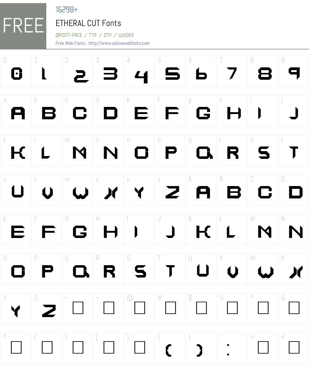 ETHERIA Font Screenshots