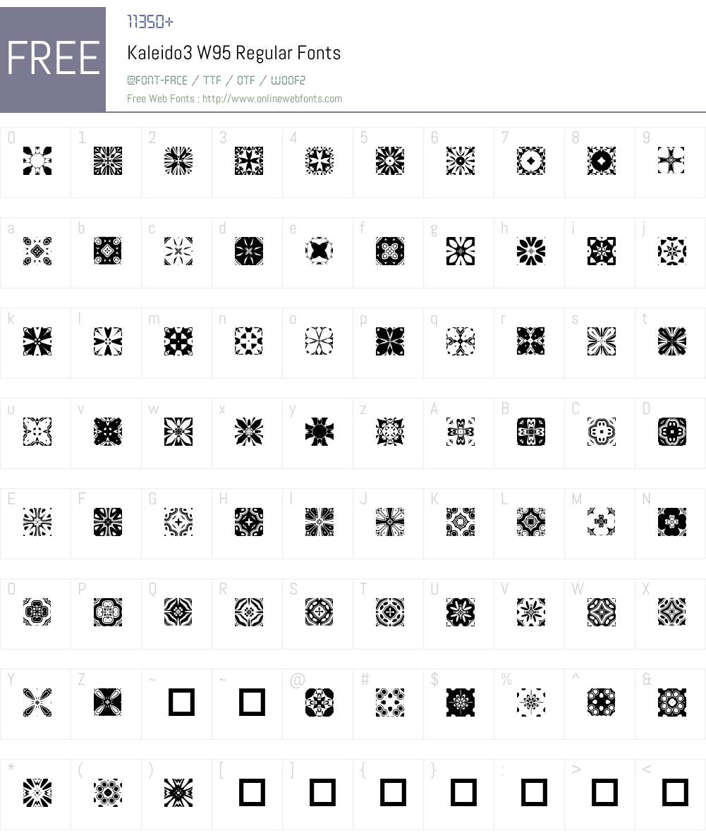 Kaleido3 Font Screenshots