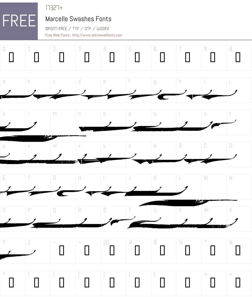 Marcelle Swashes Font Screenshots