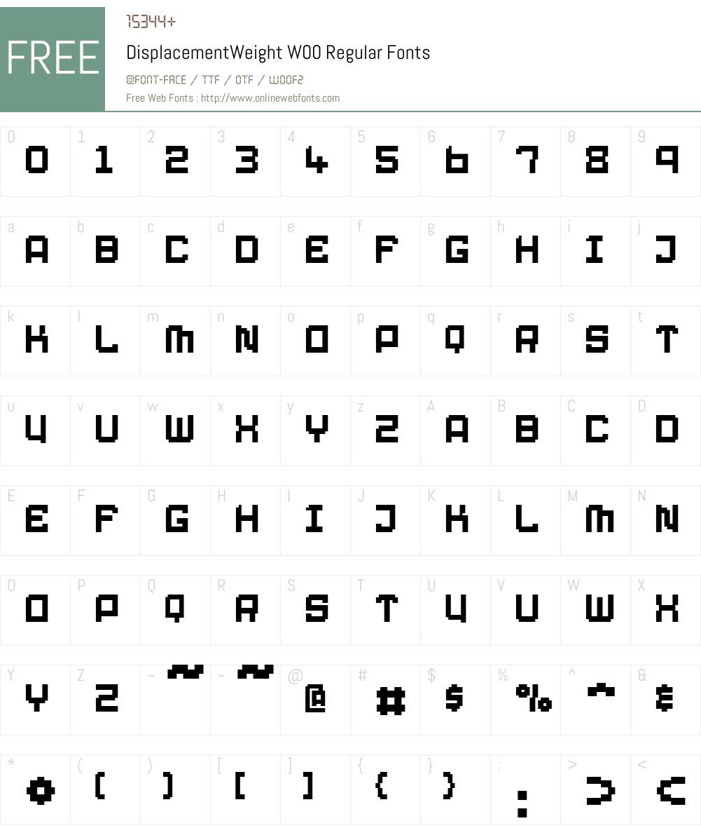 Displacement Font Screenshots