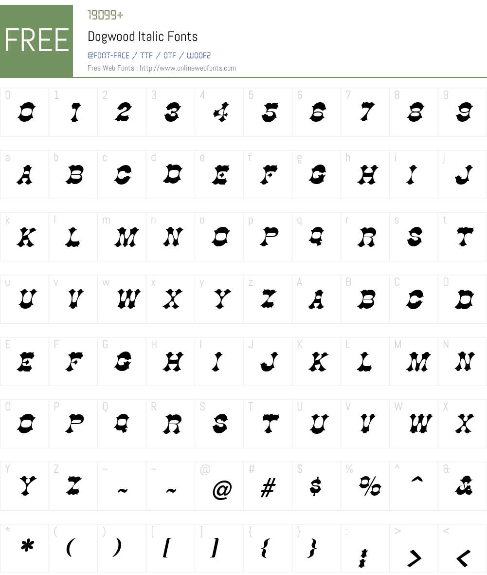 Dogwood Font Screenshots