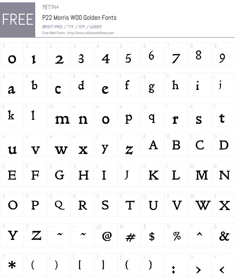 P22MorrisW00-Golden Font Screenshots