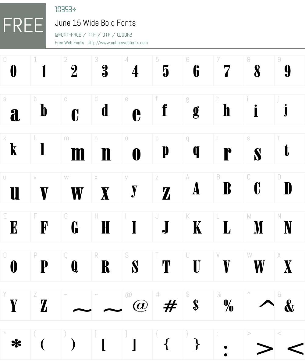 June 15 Wide Font Screenshots
