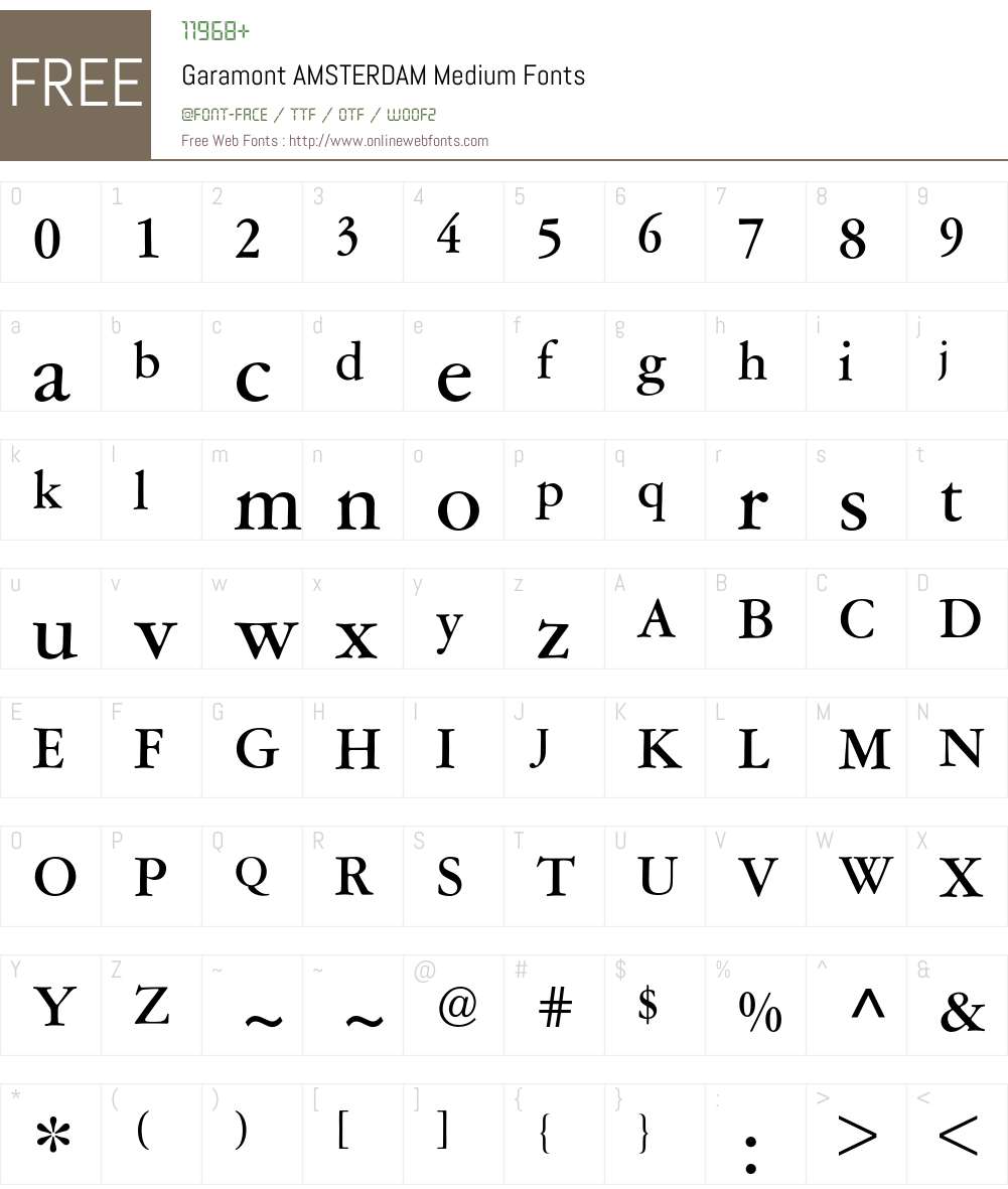 Garamont Amsterdam BQ Font Screenshots