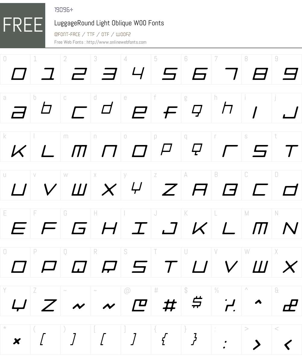 Luggage Font Screenshots