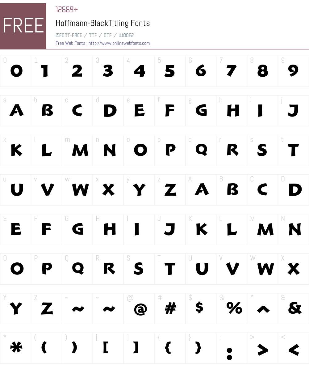 Hoffmann Font Screenshots