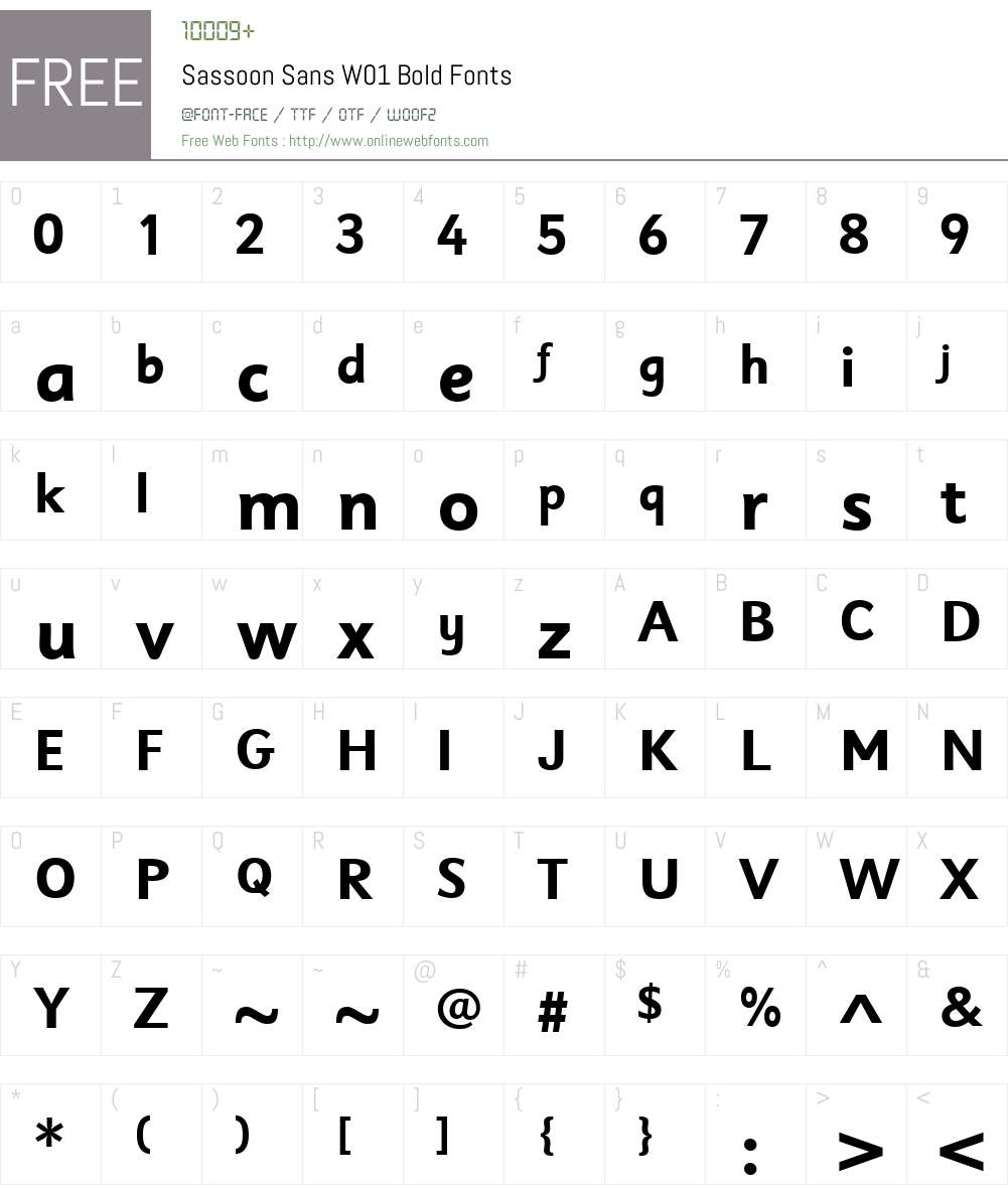 SassoonSansW01-Bold Font Screenshots