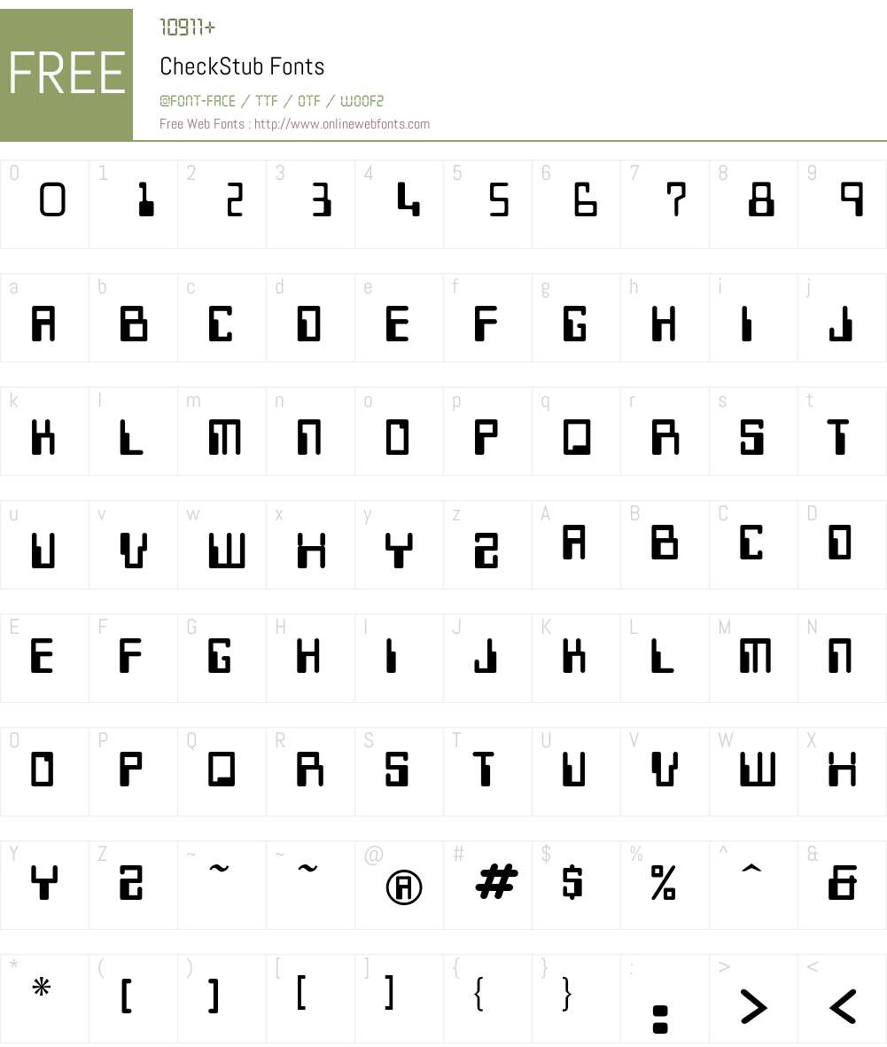 CheckStub Font Screenshots