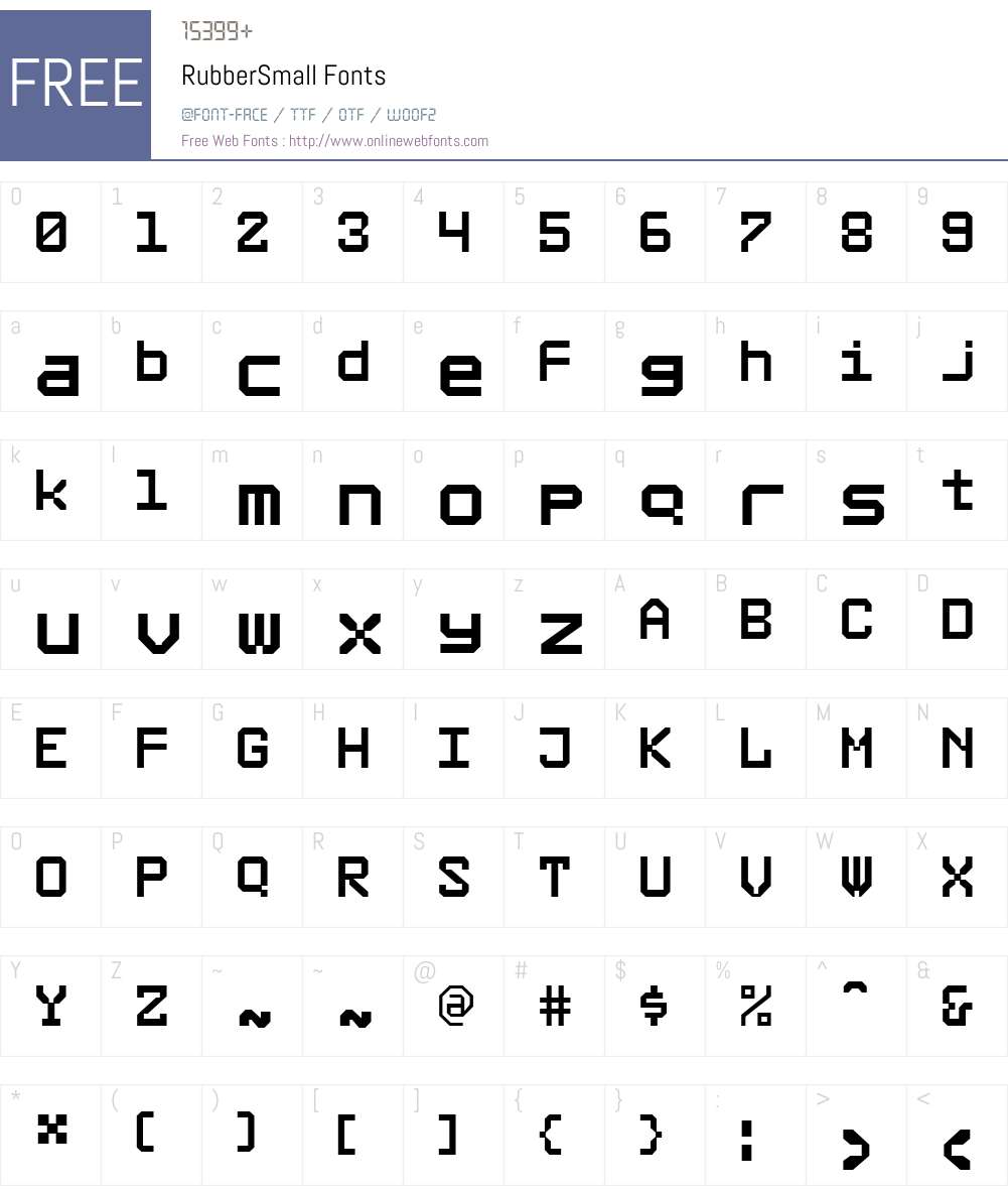 RubberW00-Small Font Screenshots