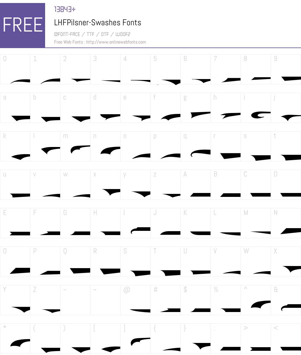 LHF Pilsner Font Screenshots