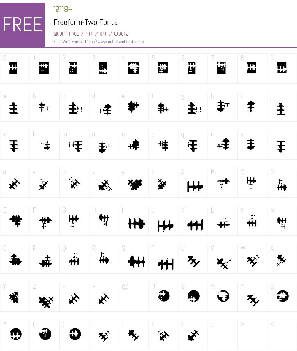 Freeform Font Screenshots