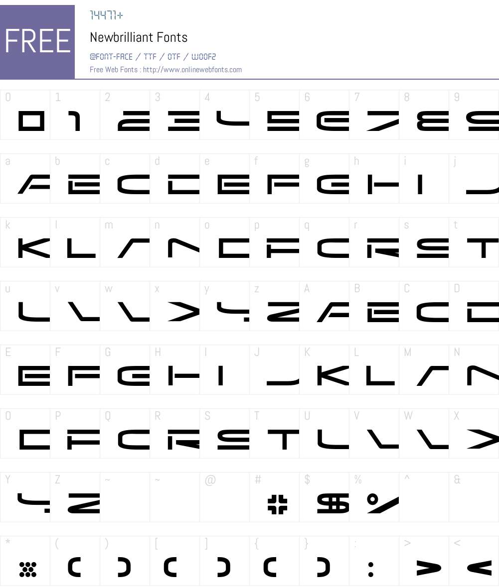 Newbrilliant Font Screenshots
