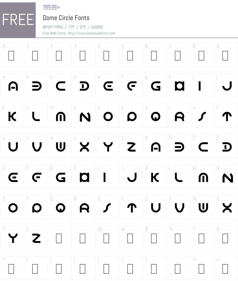 Dome Circle Font Screenshots