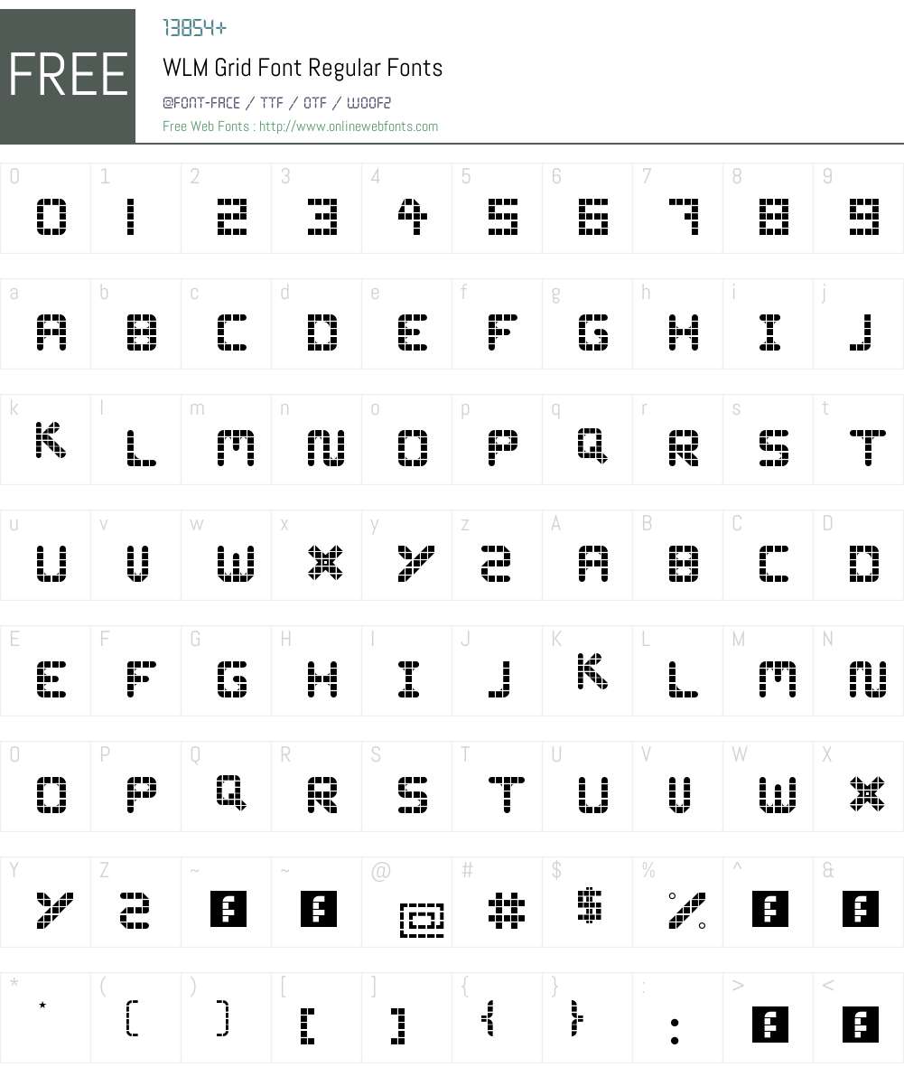 WLM Grid Font Font Screenshots